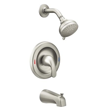 Moen Moen Adler 1-Handle Brushed Nickel Tub and Shower Faucet 82603SRN